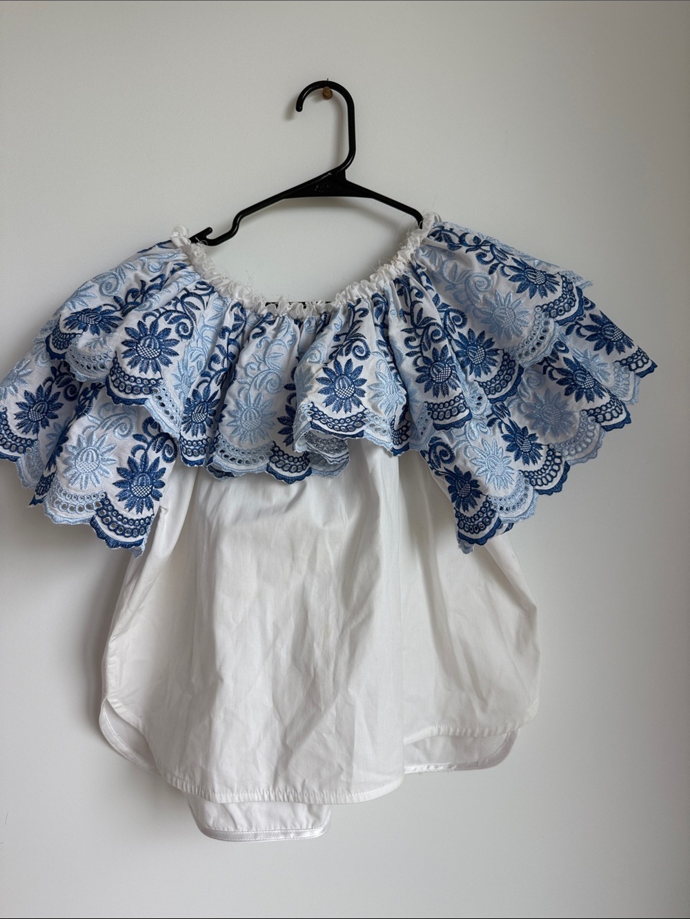 Gul Hurgel eyelet embroidered top